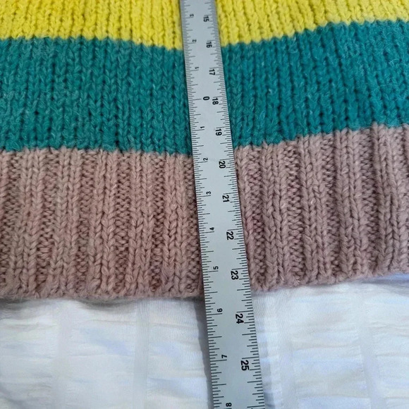 Zara Striped Chunky Sweater Vest Womens Size Medium - Picture 5 of 8